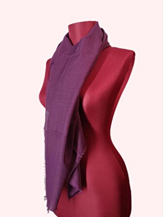 NEOWEAR Flamlı Eşarp Mürdüm