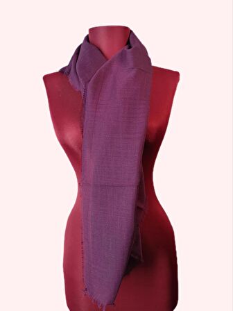 NEOWEAR Flamlı Eşarp Mürdüm