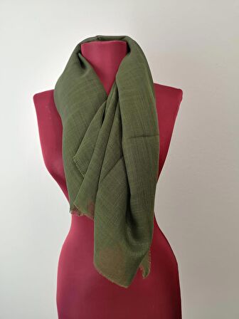 NEOWEAR Flamlı Eşarp Nefti Yeşil