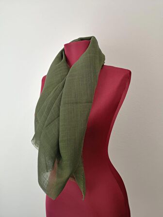 NEOWEAR Flamlı Eşarp Nefti Yeşil