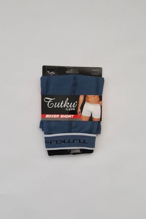 Erkek Mavi Likralı Elastan Spor Boxer 10'lu Paket
