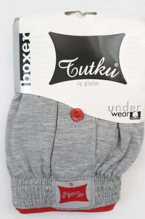 Erkek Penye Düğmeli Boxer Bordo Renk 10'lu Paket %100 Pamuk