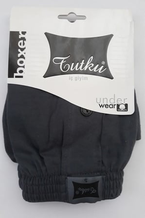 Erkek Lacivert Penye Düğmeli Boxer Renk 12'li Paket