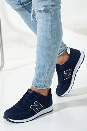 Erkek Günlük Comfort Casual Rahat Taban Esnek Bağcıklı Yürüyüş Triko Sneaker Beyaz Spor Ayakkabı