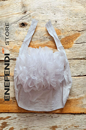 2 Adet Silikonlu Fırfırlı Bone Kaymaz Likralı Dikişsiz Krem Beyaz | Konforlu Şık Pratik Bone