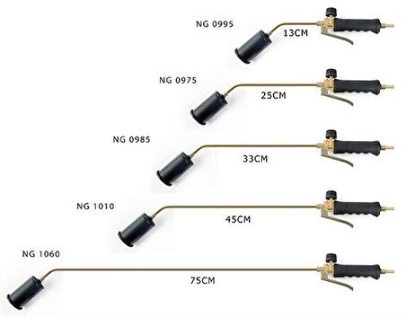 NURGAZ PROPAN TAV VE KAYNAK TAKIMI 57 MM METAL BAŞLIKLI TETİKLİ 45 CM BOYUN