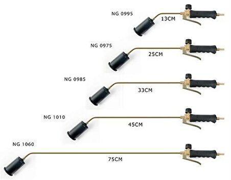 NURGAZ PROPAN TAV VE KAYNAK TAKIMI 57 MM METAL BAŞLIKLI TETİKLİ 75 CM BOYUN