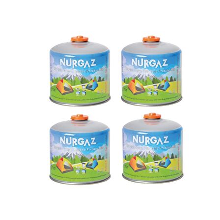 Nurgaz 450 Gr Vidalı Kartuş Ng 201-V Tüp 4Lü Set