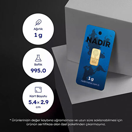 Nadir Gold NadirGold 1 Gr Külçe Altın