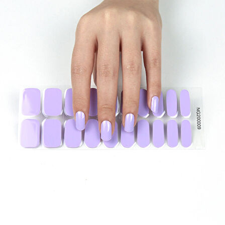 Basic Lilac Jel Tırnak, 20 Adet (2 Kullanım)