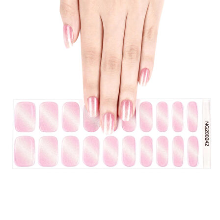 Pink Blush Jel Tırnaklar, 20 adet (2 Kullanım)