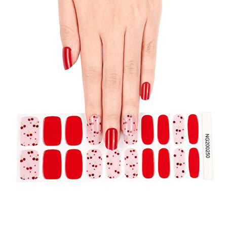 Cherry Lady Nail Art Jel Tırnaklar, 20 adet (2 kullanım)