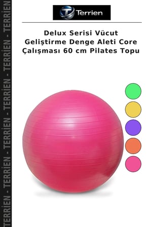 Delux Serisi Vücut Geliştirme Denge Aleti Core Çalışması 60 cm Pilates Topu