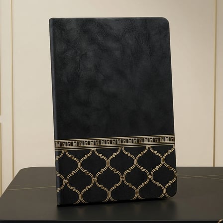 Delux Serisi Masaüstü Ders Notu Ofis Notlugu Siyah Deri Defter