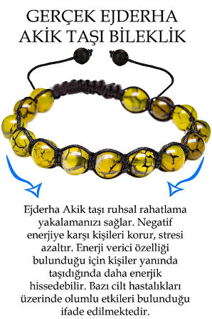 Sertifikalı Ejderha Damarlı Yeşil Akik Taşı Bileklik