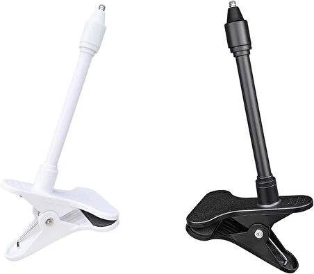 Microcase Kıskaç Tutacaklı 1/4 Vida Girişli Esnek Web Kamera Bebek Kamerası Tutucu - SİYAH AL5013