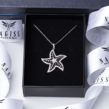 Deniz Yıldızı Model 925 Ayar Gümüş Kadın Kolye