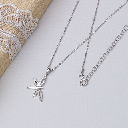 Yusufçuk Model-2 Zirkon Taşlı 925 Ayar Gümüş Kadın Kolye 