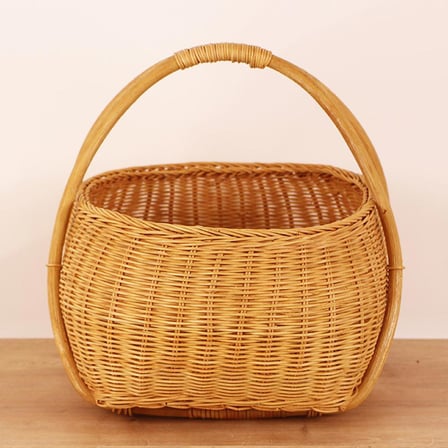Bohem Large Boy Piknik Sepeti, Brunch Sepeti, Dekoratif Sepet, Iskandinav, Modern, Rattan