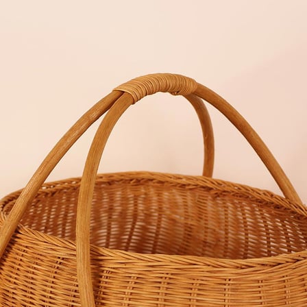 Bohem Large Boy Piknik Sepeti, Brunch Sepeti, Dekoratif Sepet, Iskandinav, Modern, Rattan