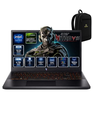 ACER NİTRO V 15 ANV15-52-76BW İ7-13620H 16 GB 4 TB SSD RTX5060 15.6" FHD WİN11PRO GAMİNG LAPTOP NH.QZ8EY.002OKA04