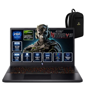 ACER NİTRO V 15 ANV15-52-76BW İ7-13620H 32 GB 4 TB SSD RTX5060 15.6" FHD WİN11PRO GAMİNG LAPTOP NH.QZ8EY.002OKA12