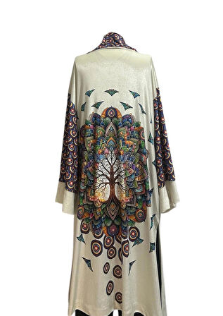 Özel Tasarım Kadife Kimono - Hayat