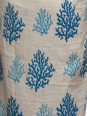 Renkli Baskılı Pamuk Müslin Kapüşonlu Bornoz Kimono