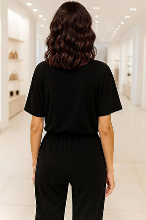 Yumuşak ve Esnek Dokulu Modal Scuba Kumaş Kısa Kollu Bisiklet Yaka Kadın T-Shirt