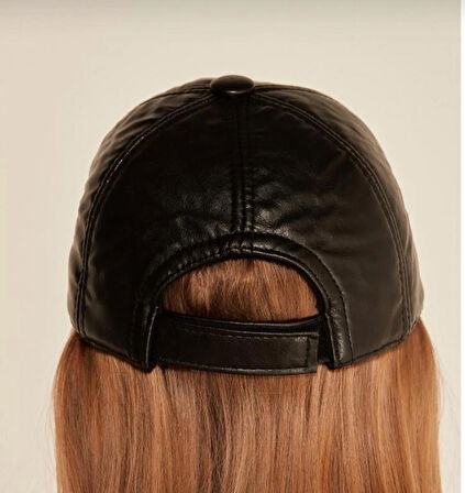 %100 PU Deri Şık ve Ayarlanabilir Unisex Deri Kep Kadın/Erkek Deri Şapka Spor Model