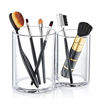 Makyaj Pamukluk Düzenleyici 2'Li Pamukluk Ve Kulak Çubuğu Organizeri Makyaj Düzenleyici Kutu