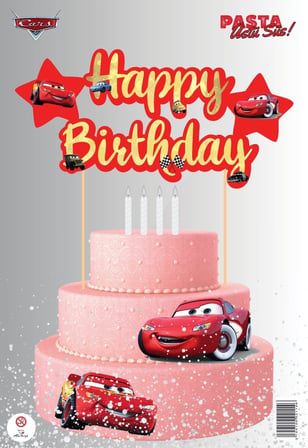 Premium CARS PASTA ÜSTÜ SÜS Party Görsel Hatıra