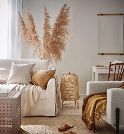 Knixhult Bohem Bambu Yer Lambası 66 CM - İskandinav, Modern, Rattan, Aydınlatma