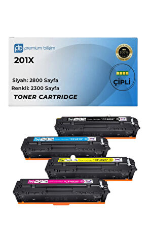 201X Muadil Set - Color Laserjet Pro MFP M252dw M252n M277dw M277n M277c6 M274n