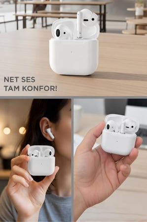 Özel Seri Pratik Alet Seyahat Ürünü Telefon Aksesuarı Bluetooth Kulaklık Air-5S Beyaz