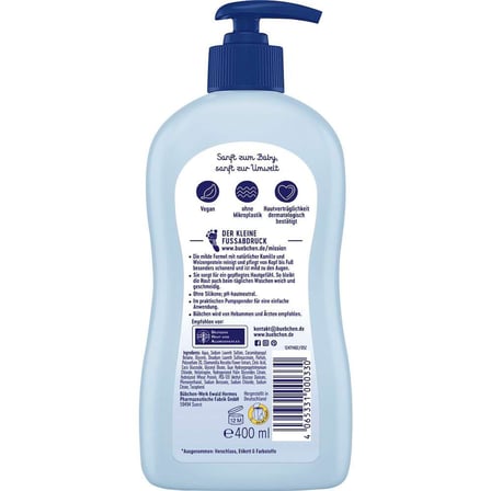 Bübchen Yenidoğan Sensitive Bebek Yıkama Jeli 400 ml NHR