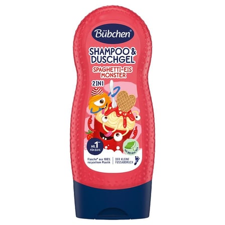 Bübchen Çocuk Şampuan&Duş Jeli 2 in 1 Spaghetti-Eis Monster 230 ml NHR