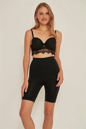 Arias Closet Siyah MI Emay 3005 Soft Uzun Paçalı Boxer Korse L NHR