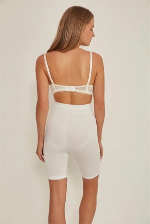 Arias Closet Beyaz MI Emay 3005 Soft Uzun Paçalı Boxer Korse S NHR