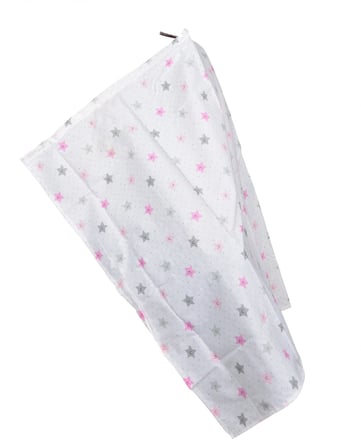 Sema Baby Çok Amaçlı Emzirme Örtüsü - Pembe Yıldız NHR