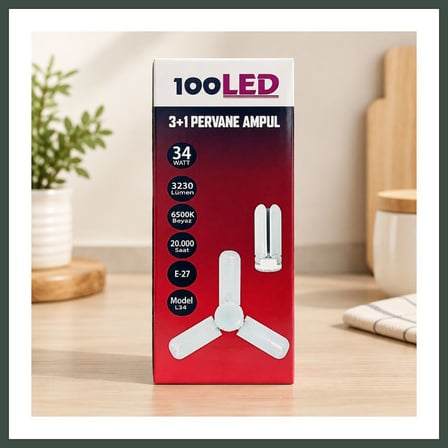 Bezos LED Pervane Ampul Büyük boy 3+1 NHR