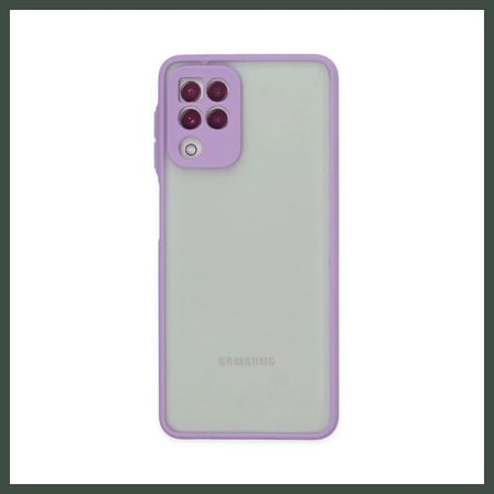 Bezos Samsung Galaxy A22 Uyumlu Kılıf Montreal Silikon Kapak - Mor NHR