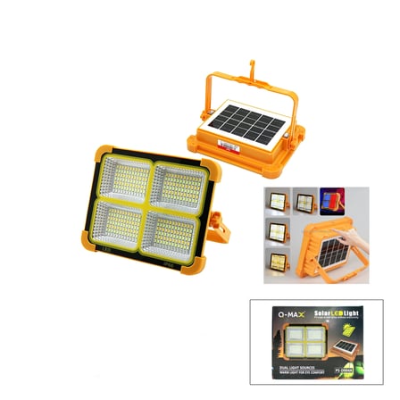 Bezos Güneş Enerjili LED Projektör IP66 336 LED 12000mAh Powerbank NHR