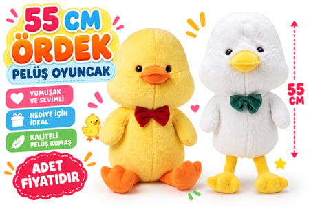 Bezos PL50237 55 CM ÖRDEK PELUŞ OYUNCAK (adet fiyatıdır) NHR