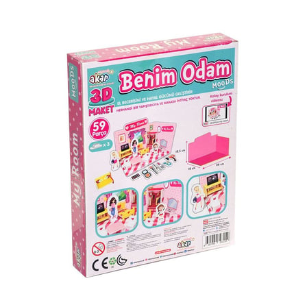 Bezos Benim Odam Maket 3 Boyutlu Puzzle NHR