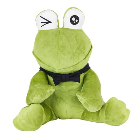 Bezos 1430 Peluş Papyonlu Oturan Yeşil Kurbağa -My Friend Toys NHR