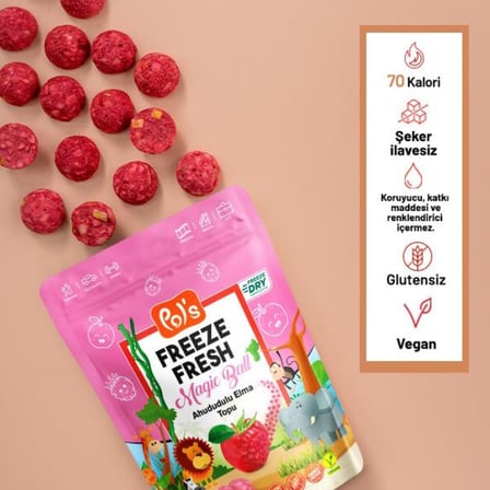Bezos Freeze Fresh Magic Ball Ahududulu Elma Topu 20 Gr NHR