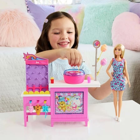 Barbie Pamuk Şekeri Standı Oyun Seti NHR