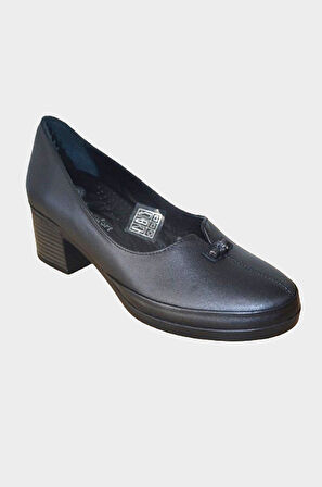 Kadın Siyah Hakiki Deri Comfort Günlük Ayakkabı-NHR.0046