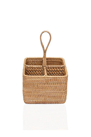 Bohem Kare Rattan Çatallık ve Kaşıklık, Iskandinav, Modern